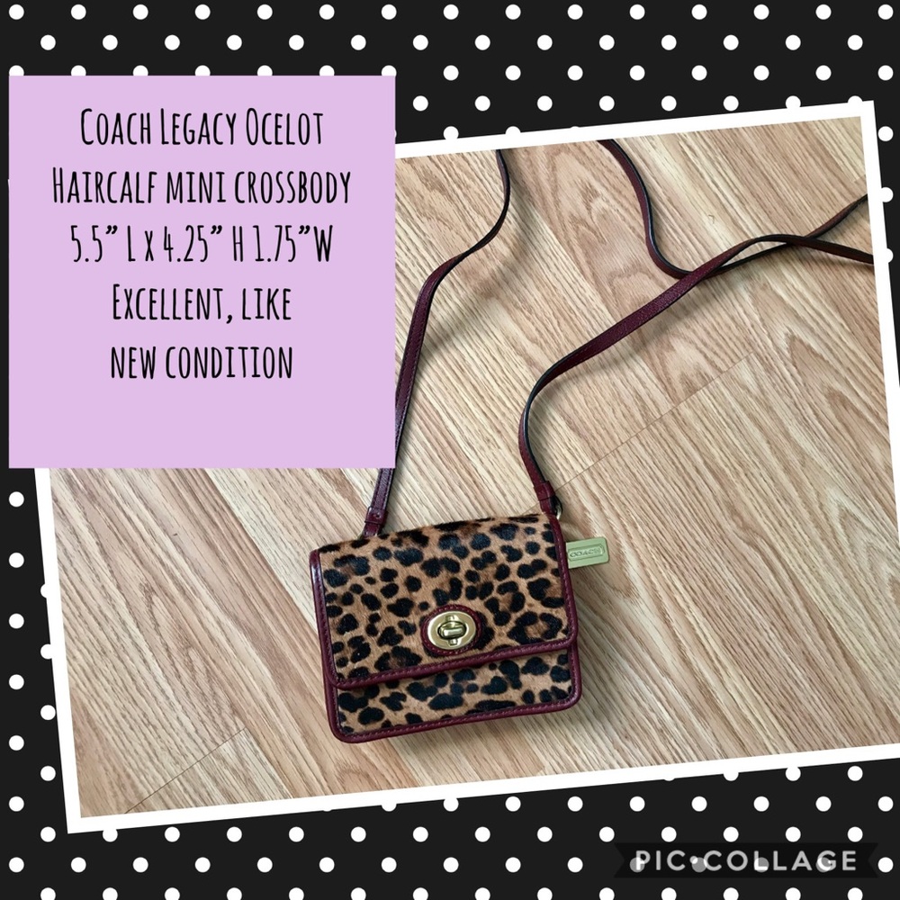 Coach Legacy Ocelot Haircalf mini crossbody